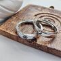 Adjustable Silver Plated Moon And Sun Promise Rings, thumbnail 2 of 5