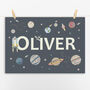 Personalised Space Name Print, thumbnail 1 of 2