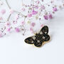 Moth Enamel Lapel Brooch, thumbnail 1 of 11
