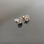 Pink Abstract Fused Glass Sterling Silver Stud Earrings, thumbnail 7 of 10