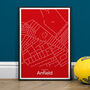 Liverpool Legends Map, Football Typography Print, thumbnail 1 of 5