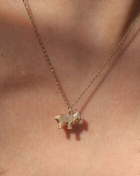 9ct Gold Goat Necklace, 3 of 5