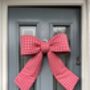 Pink And Red Gingham Door Bow, thumbnail 3 of 5