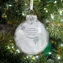 Memorial Glass Bauble With Engraved Charm, thumbnail 1 of 4