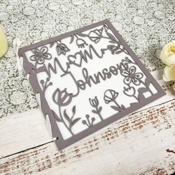 Personalised Acrylic Wedding Card Keepsake Gift Mr And Mrs, 5 of 7