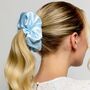 Silver Cloud Satin+ Oversized Scrunchie Santorini Blue, thumbnail 2 of 5