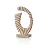 Ravertine Helix Sculpture – Modern Stone Accent, thumbnail 2 of 2