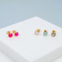 Savanne Gemstone And Gold Plated Stud Earrings, thumbnail 2 of 10