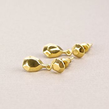 Faceted Teardrop Stud Earrings, 4 of 9