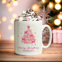 Personalised Pink Christmas Tree Mug, thumbnail 1 of 4