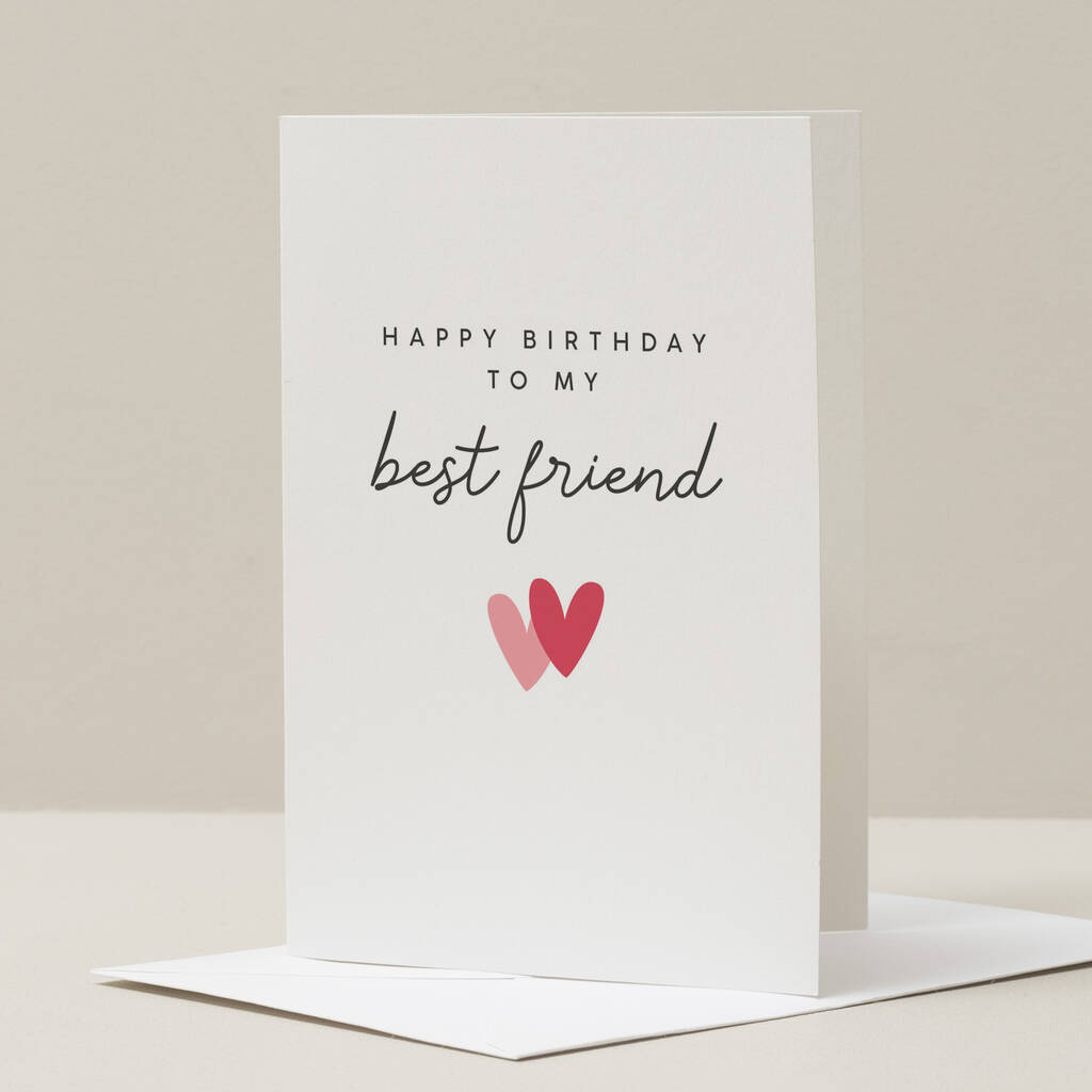 Simple Best Friend Birthday Card By Twist Stationery