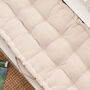 Riseley Cotton Stripe Bench Cushion, thumbnail 3 of 5