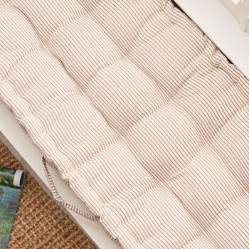 Riseley Cotton Stripe Bench Cushion, 3 of 5