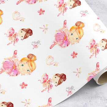 Ballerina Wrapping Paper Roll Or Folded, 2 of 4