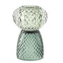 Ava Sage Green Pressed Glass Candlestick, thumbnail 2 of 2