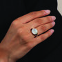 Sterling Silver Signet Ring With Mixed Pave Cz Stones, thumbnail 6 of 6