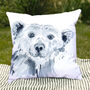 Inky Polar Bear Outdoor Cushion For Garden Furniture, thumbnail 5 of 8