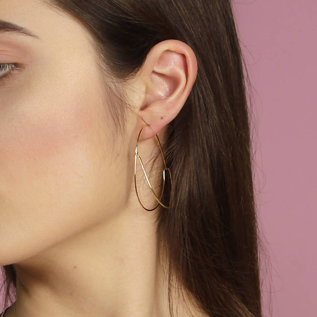 Double Line Hoop Earrings By Dose Of Rose Notonthehighstreet Double Line Hoop Earrings