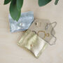 Metallic Gold Or Silver Leather Jewellery Pouch, thumbnail 3 of 4