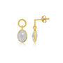 Cannes Green Amethyst Gold Plated Drop Earrings, thumbnail 3 of 4