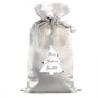 Personalised Christmas Tree Luxury Silver Grey Pom, thumbnail 4 of 5