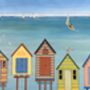 'Beach Huts' Framed Limited Edition Seaside Print, thumbnail 3 of 5