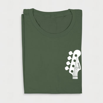 Personalised Bass Guitar Organic T Shirt, 4 of 6