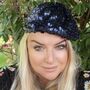 Chemo Headwear Sparkly Sequin Beret, thumbnail 3 of 11