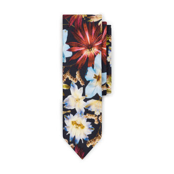 Kingscote Blue Floral Silk Tie, 2 of 5
