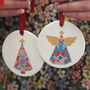 Patchwork Tree Or Angel Decoration, thumbnail 1 of 3