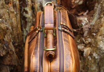 Handcrafted Leather Laptop Bag For Men Gift For Him, 6 of 12