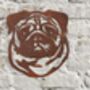 Metal Dog In Ring Garden Sculpture Wall Art, thumbnail 7 of 10