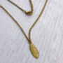 Abstract Leaf Necklace In Silver Or Gold Vermeil, thumbnail 2 of 3