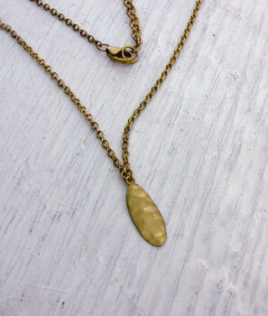 Abstract Leaf Necklace In Silver Or Gold Vermeil, 2 of 3