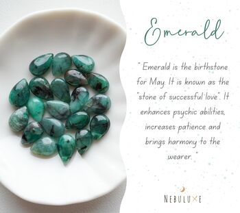 Emerald Threader Earrings, May Birthstone Gift, 6 of 9
