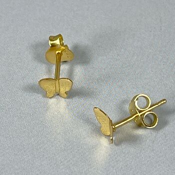 Dainty Butterfly Stud Earrings, 4 of 5