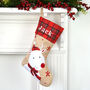 Personalised Hessian Tartan Reindeer Christmas Stocking, thumbnail 1 of 5