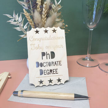 Personalised Ph D Degree Card, 4 of 9