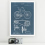 Anatomy Of A Bike Patent Print, thumbnail 4 of 9