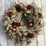 Cottage Autumn Dried Flower Wreath, thumbnail 2 of 6