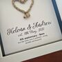 Personalised 4th Anniversary Gift Framed Linen Heart, thumbnail 3 of 6
