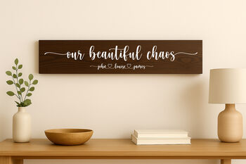 Our Chaos Personalised Home Sign, 2 of 5