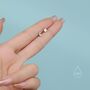 Tiny Moon And Star Mismatched Stud Earrings, thumbnail 6 of 11