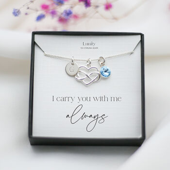 Miscarriage Necklace – Sterling Silver Heart Infinity Charm, Memorial Jewellery, I Carry You With Me Always, 4 of 7