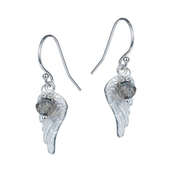 Sterling Silver Angel Wing And Stone Jewellery Set, 6 of 7