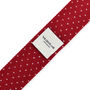 Men's Square End Knitted Tie With Dots | Burgundy Red, thumbnail 4 of 5