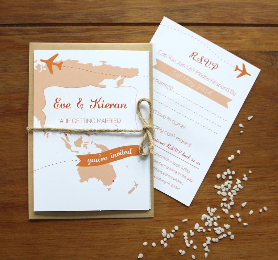 wedding travel invitations