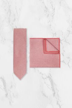Wedding Handmade 100% Cotton Suede Tie In Pink, 4 of 6