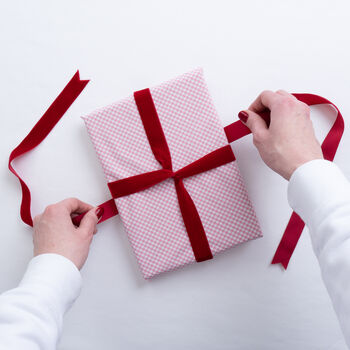 Luxury Reusable Gingham Fabric Gift Wrap, 5 of 7