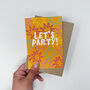 Colourful 'Let's Party!' Birthday Celebration Card, thumbnail 3 of 5